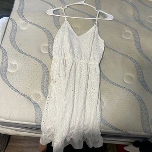 White dress,short,spaghetti strap